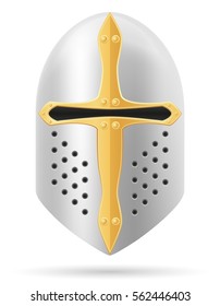 battle helmet medieval stock vector illustration isolated on white background