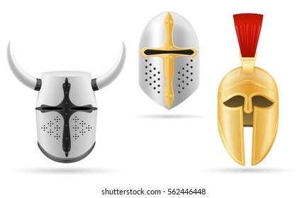 battle helmet medieval stock vector illustration isolated on white background