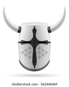 battle helmet medieval stock vector illustration isolated on white background