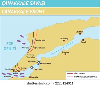 Battle of Çanakkale (History Lesson Maps, Aegean Sea), Osmanlı Devleti, Tarih Haritaları, Çanakkale Savaşı, Kurtuluş Savaşı, Harita, Tarih, Osmanlı Devleti, Anafartalar, Savaş, Çanakkale Geçilmez