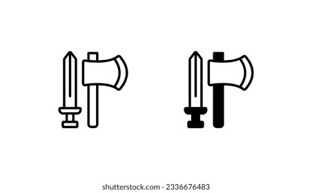 Battle icon design with white background stock illustration