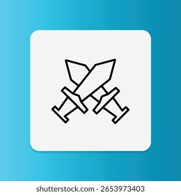 Battle icon showing confrontation or competition in games.