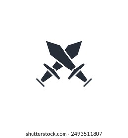 Battle-Symbol. Vektorgrafik.Editierbarer Strich.Lineares Stilzeichen zur Verwendung Webdesign,Logo.Symbol Illustration.