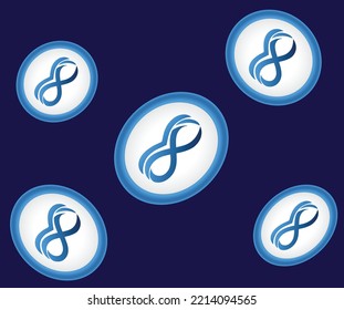 Batalla Infinity IBAT metaverso moneda criptodivisa criptodivisa concepto ilustración vector