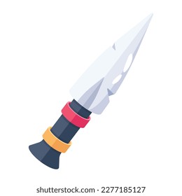 Battle knife icon in 2d style 