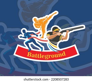 Battle logo design vector icon