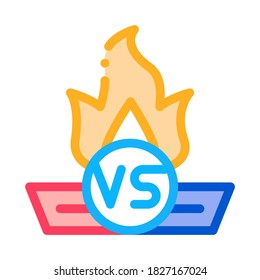 Battle Logo Icon Vector. Outline Battle Logo Sign. Color Isolated Contour Symbol Illustration