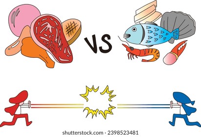 Schlacht um Fleisch und Fisch