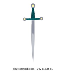 battle medieval sword cartoon. shield fantasy, game weapon, war black battle medieval sword sign. isolated symbol vector illustration