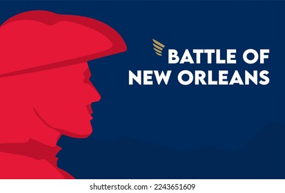 Battle of New Orleans with blue background 