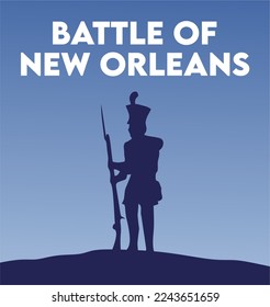 Battle of New Orleans with blue background 