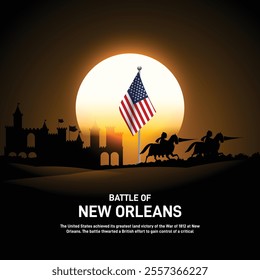 battle of new orleans. battle of new orleans creative banner, poster, social media post, postcard, greetings card, backdrop, template, background design etc.