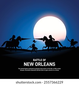 battle of new orleans. battle of new orleans creative banner, poster, social media post, postcard, greetings card, backdrop, template, background design etc.