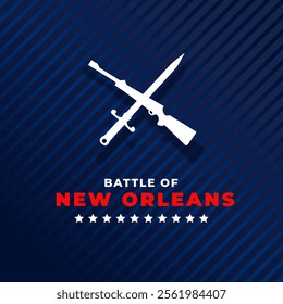 Battle of new orleans suitable for poster, greeting, banner and logo.