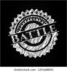 Battle on chalkboard
