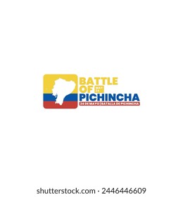 Battle of Pichincha Day or Batalla de Pichincha, May 24, suitable for social media post, card greeting, banner, template design, print, suitable for event, website, with Map of Ecuador illustration.