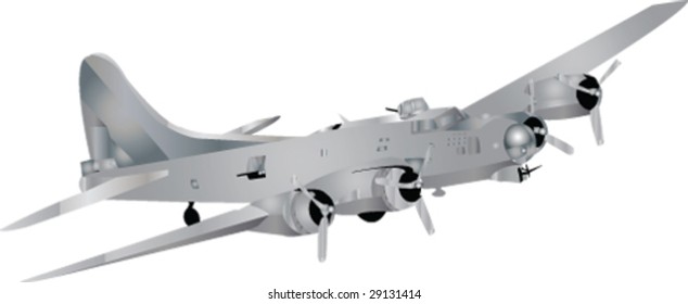 battle plane silhouett - vector