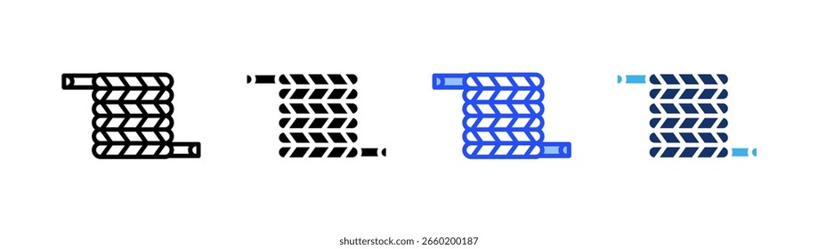 Battle Rope Icon Collection With Multiple Styles