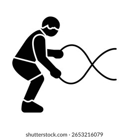 Battle rope Vector Icon which can easily modify or edit


