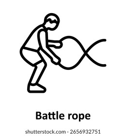 Battle corda Vetor Ícone que pode facilmente modificar ou editar
