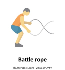 Battle corda Vetor Ícone que pode facilmente modificar ou editar
