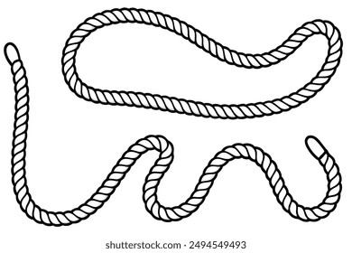 Battle Ropes Art Simple Line Art Illustration Techniques Concepts