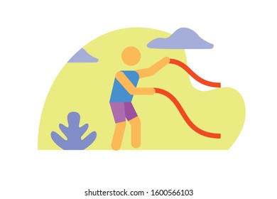 battle ropes icon,modern vector character design,isolated white background
