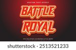 Battle Royale 3D editable text effect Template