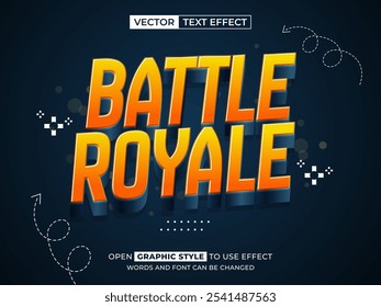 battle royale editable text, font effect, 3d text for title