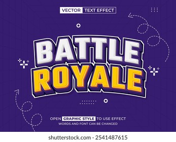 battle royale editable text, font effect, 3d text for title