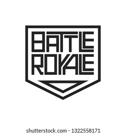 Battle royale lettering game design icon