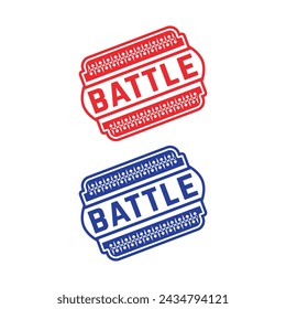 Battle Rubber stamp Design vector 