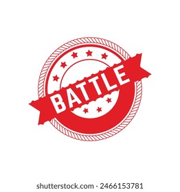 Battle Rubber stamp design. VECTOR ILLUSTRATION. 