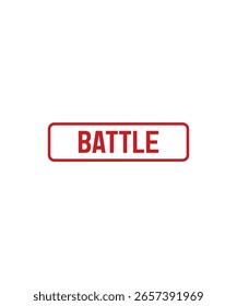 BATTLE Rubber stamp design vector