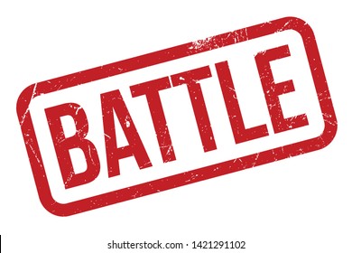 Battle rubber stamp. Red Battle rubber grunge stamp vector illustration - Vector