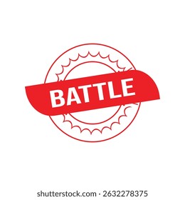 Sello de sello de goma de batalla Vector