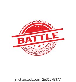 Sello de sello de goma de batalla Vector
