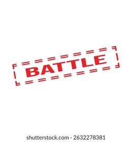 Sello de sello de goma de batalla Vector