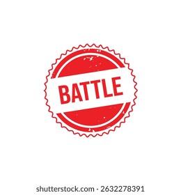 Sello de sello de goma de batalla Vector