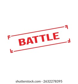 Sello de sello de goma de batalla Vector