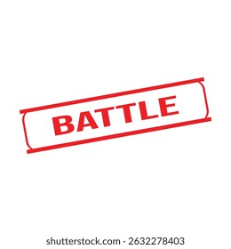 Sello de sello de goma de batalla Vector