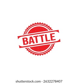 Sello de sello de goma de batalla Vector