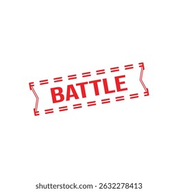 Sello de sello de goma de batalla Vector