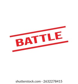 Sello de sello de goma de batalla Vector