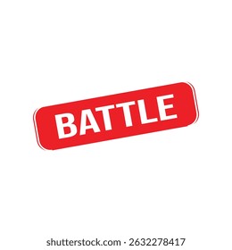 Sello de sello de goma de batalla Vector