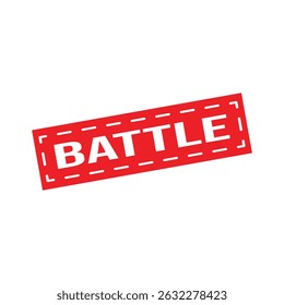 Sello de sello de goma de batalla Vector