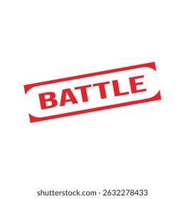 Sello de sello de goma de batalla Vector