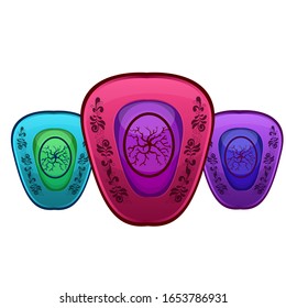 battle shield medieval stock vector illustration isolated on white background