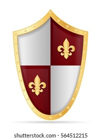 battle shield medieval stock vector illustration isolated on white background