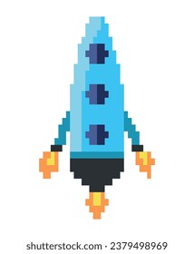 vector de batalla píxeles azul ilustración aislado